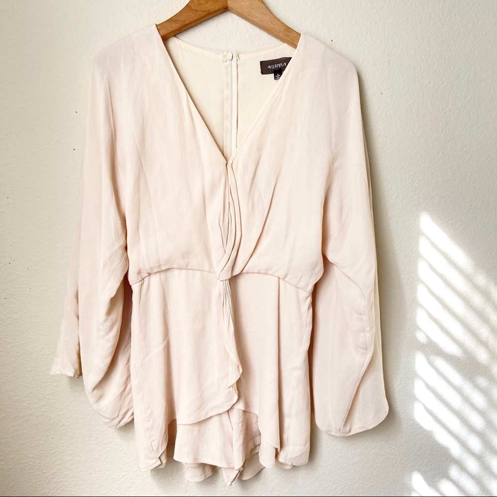 4SIENNA Creme Bell Sleeves Romper for Women